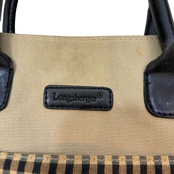 Longaberger Brand Homestead Checker Small Tote and Accessories Set - Picture 12 of 16